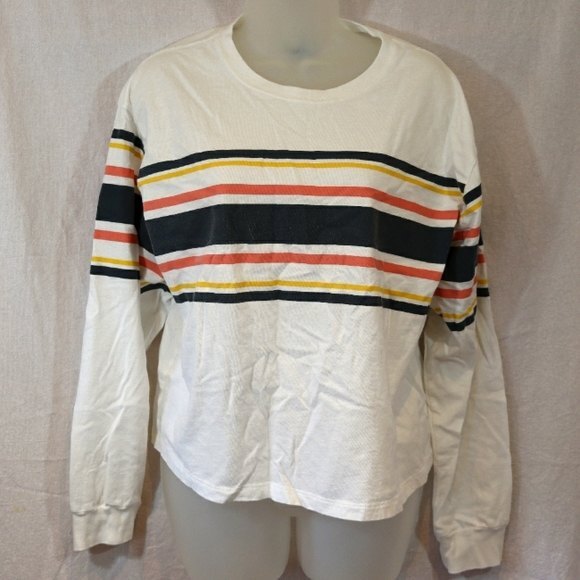 Wild Fable Boxy Long Sleeve Striped Tshirt LG - Picture 2 of 12